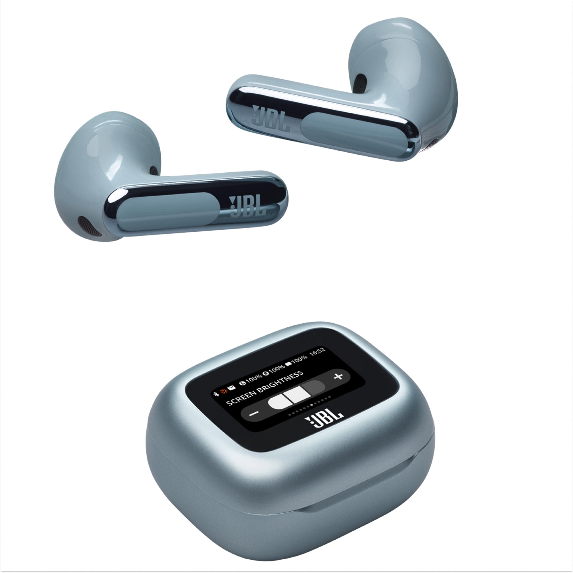 JBL Live Flex 3, Wireless Earbud-Kopfhörer mit Bluetooth, 50 Stunden Akkulaufzeit, True Adaptive Noise Cancelling und hochauflösendem JBL Signature Sound, IP54 wasserfest, mit Ohrstöpseln, Blau