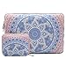 MOSISO Mandala Sleeve Bag with Small Case Compatible with 13-13.3 inch Laptop, Pure Light Pink & Pure Light Blue