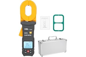 Ground Earth Resistance Tester 0.01-1200Ω 500 Groups Data Storage Multifunction Digital Clamp Meter with LCD Display 0mA-30A 