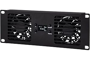 GeeekPi 10inch 2U Rack Mount Fan Unit with 2 Fans for DeskPi RackMate T1/T0/T2/T0 Plus/T1 Plus/TL1