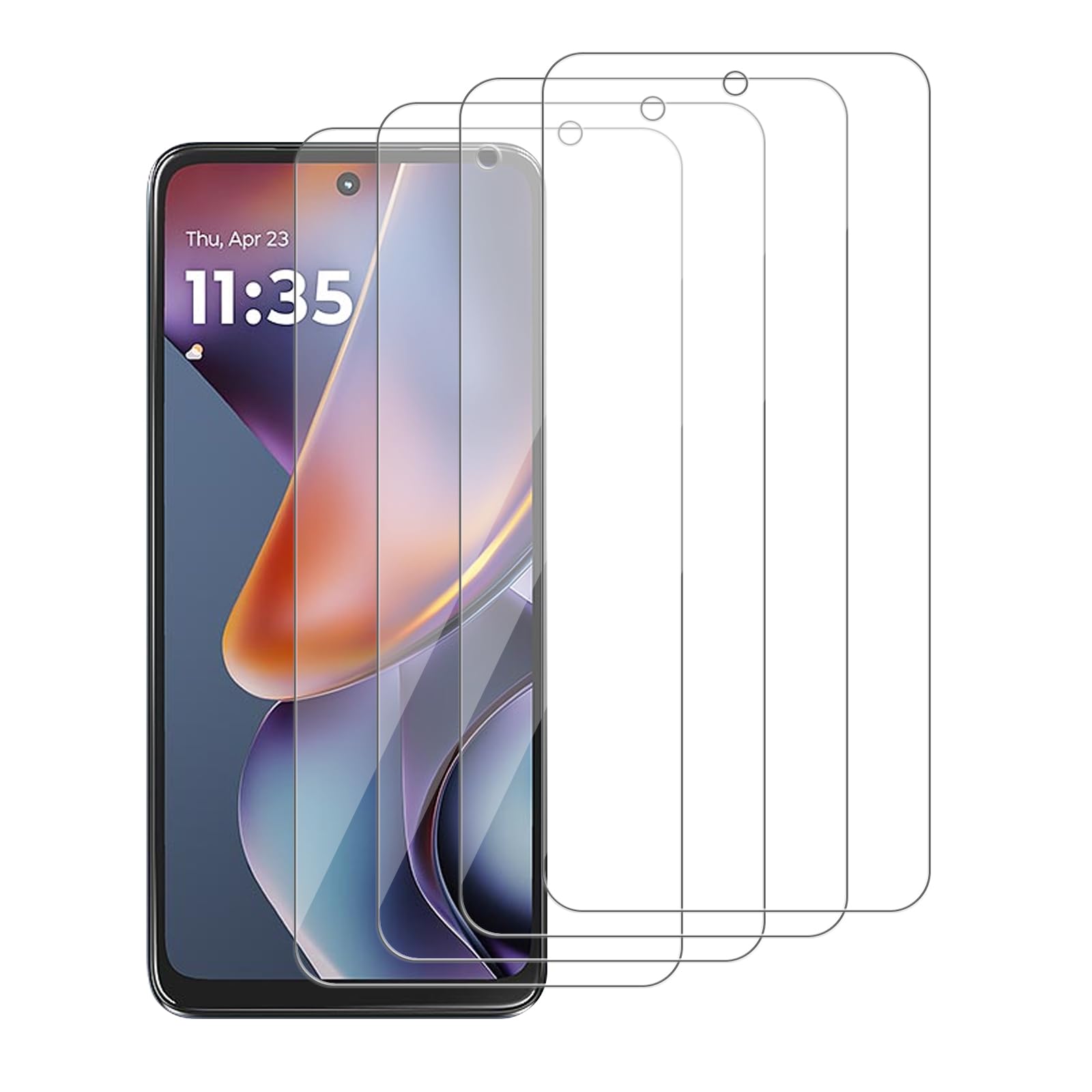 Photo 1 of iCsapr 4 Pack Glass Screen Protector Compatible for Motorola Moto G 5G (2025) /XT2513 [9H Hardness]-HD Screen Tempered Glass, Scratch Resistant,Easy Install [Case Friendly]