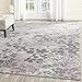 SAFAVIEH Area Rug 8x10 - Adirondack Collection - Large - Light Grey & Purple, Floral Design, Non-Shedding & Easy Cleaning, Ideal for Living Room, Bedroom, Office, Dining Space (ADR115M)