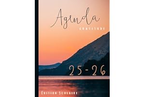 Agenda Scolaire Français 2025-2026: Pour les Enseignant.e.s et Élèves du Primaire et du Secondaire - Coucher de Soleil: Semai