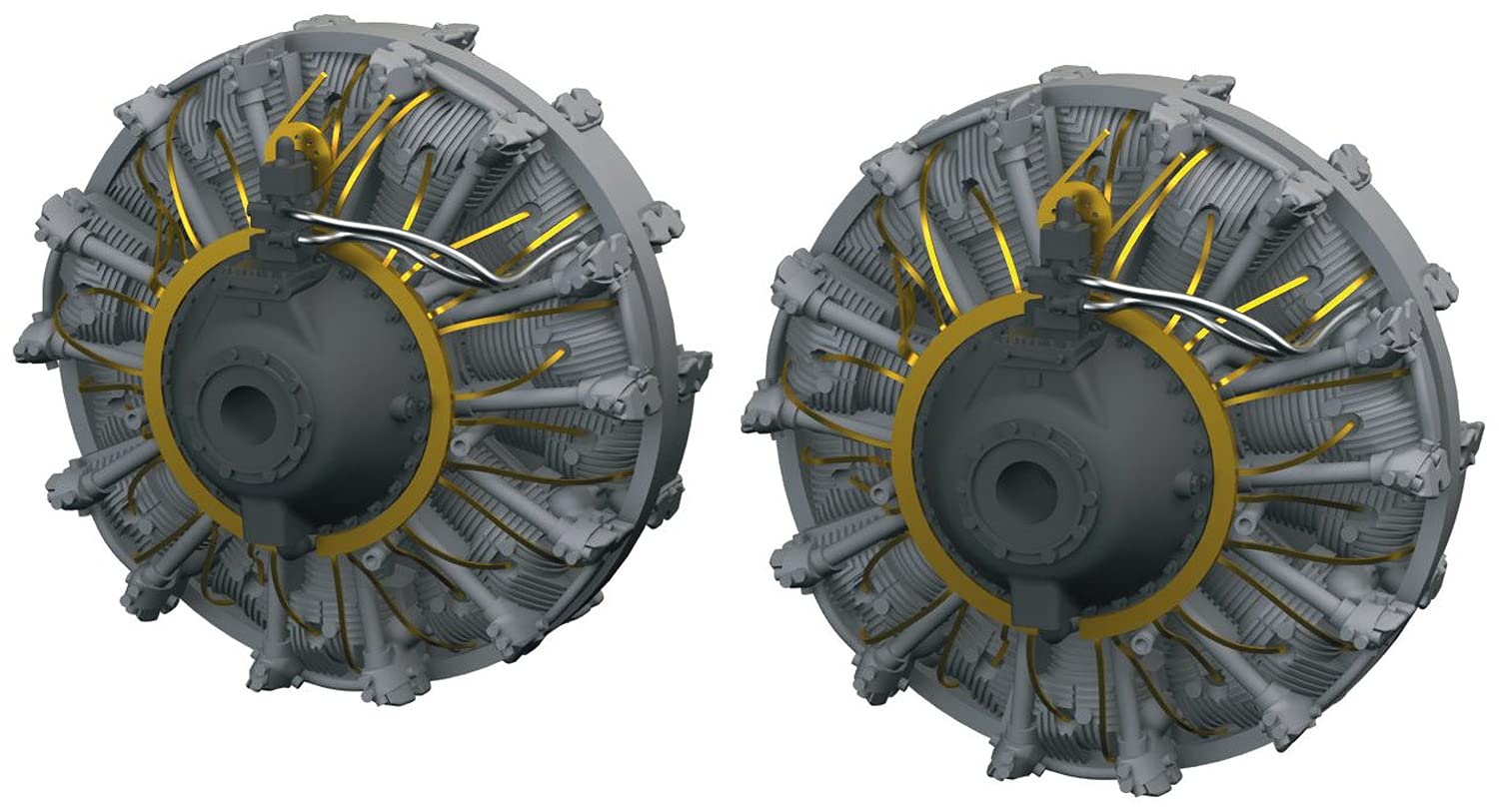 Eduard Brassin 1:72 - B-25J engines (Edu/Hasegawa)