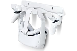 SOKUSIN VR Wall Mount - Storage Stand Holder Hook for Meta/Oculus Quest 3/2/Quest/Rift/ Rift S/PSVR 2/Valve Index/ HTC Vive/HP Reverb G2/Playstation VR Headsets, Gaming Controller Hanger Space Saving