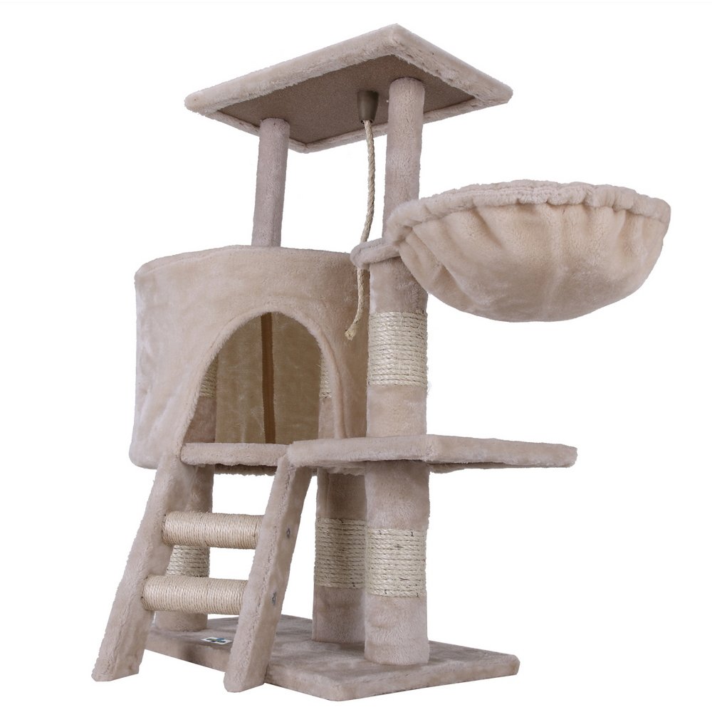 Confidence Pet Deluxe Cat Tree Beige Amazon.co.uk Pet Supplies