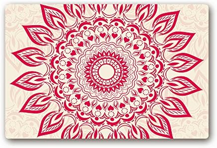 XASAN Abstract Boho Style Shape Room Doormat Indoor Outdoor Rubber Doormat Home Bathroom Non-slip Rug Carpet Floor Mat 16x24 Inches