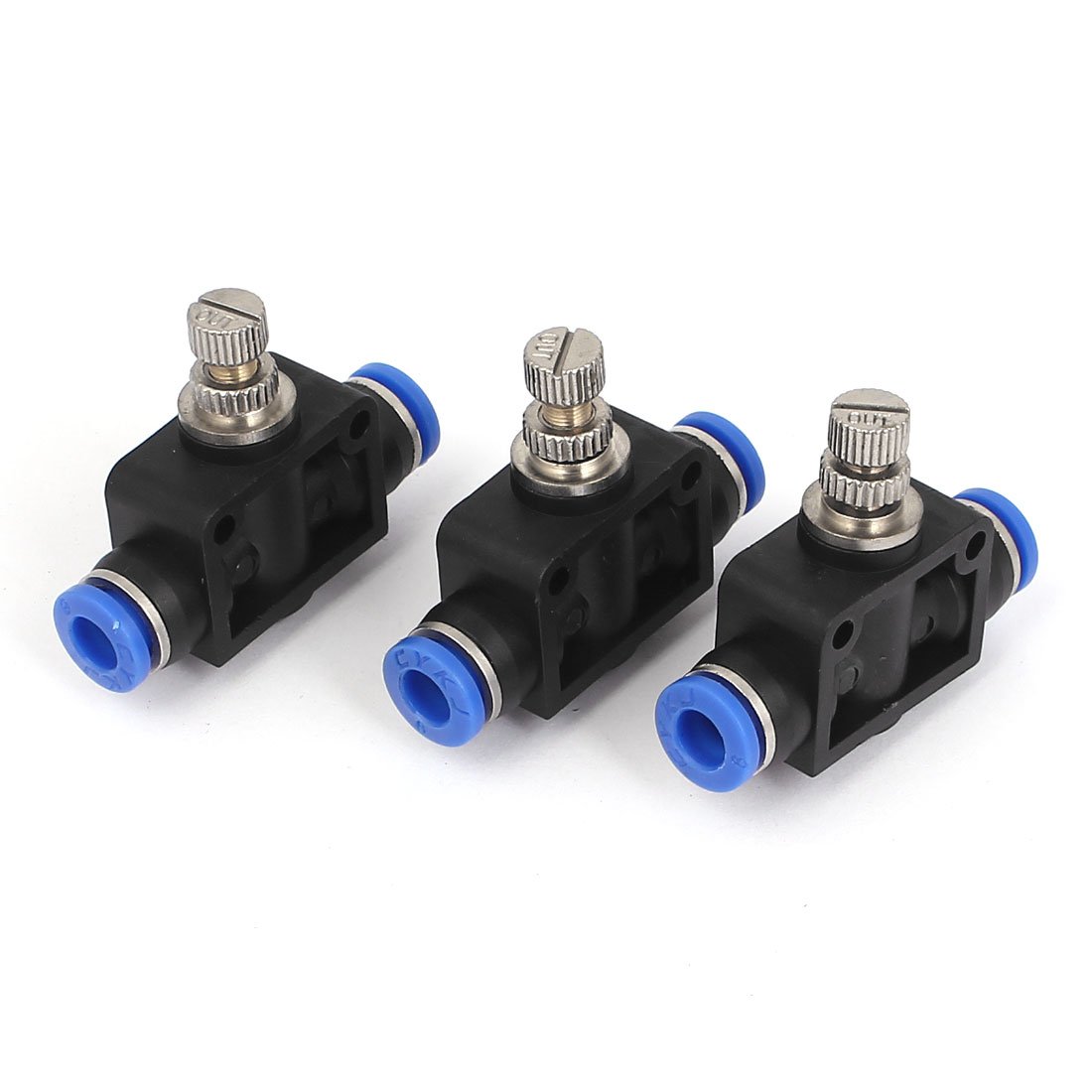 Sourcingmap 6mm Tube Union Flow Speed Controllers Pneumatic Push in Fittings 3pcs