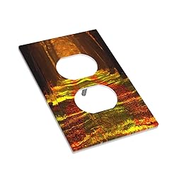 Rustic Nature Tree Autumn Maple Leaf 1 Gang Duplex