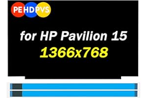 PEHDPVS 15.6" Screen Replacement NT156WHM-T03 V8.0 V8.1 for HP 15-DW0036WM 15-DW0038WM 15-dw2025cl 15-dw3013dx L52001-001 40Pins 1366X768 LCD Touch Screen Laptop Panel