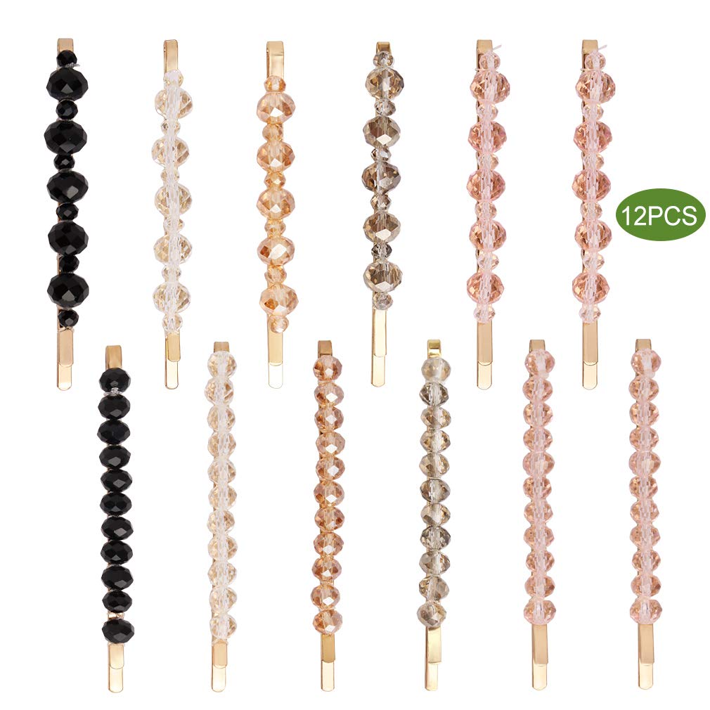 Amazon Com Hair Pins Hair Clips Cubaco 12 Pack Fashion Crystal
