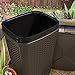 Suncast 30 Gallon Resin Outdoor Hideaway Patio Trash Can, Java