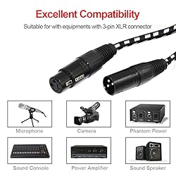 VANDESAIL XLR Cable, 50ft Microphone Cable, XLR