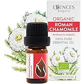 Essences Bulgaria Organic Roman Chamomile Essential Oil 1/6 Fl Oz | 5ml | Anthemis nobilis | 100% Pure and Natural | Undilute