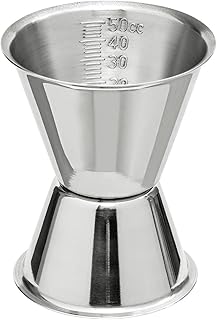 Cocktail 4000948014202 Messbecher-Jigger mit Innenskalierung 10/50ml. -Edelstahl