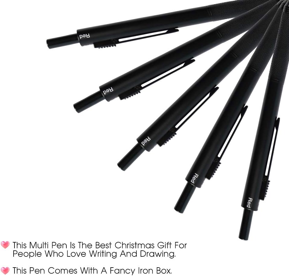 Smttw Pen Multi-Color Mechanical ball, Blue and Red ball, 0.5mm Mechanical Pencil (Black) - Image 5