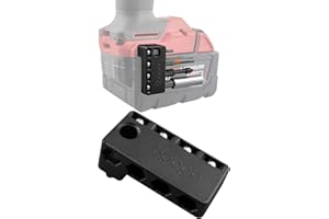 BPOPO Upgraded Magnetic 1/4-Inch Hex Bits Holders Fit for Milwaukee 18V Impacts Drivers,DIY Magnet Drill Bit Tool Holster Pick Up Sleeve Organizer, Hex Screw Bit Storage on side of Power Drill,Right Side