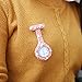 Top Plaza Women's Girls' Fashion Floral Nurse Clip-on Fob Brooch Silicone Jelly Hanging Pocket Watch, Pack of 6
