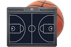 Pure Vie Electronic Basketball Coaching Board LCD Basketball Coaches Tactical Clipboard Writing Tablet Blackboard with Stylus Pen - Basketball Gift Sporting Goods Daily Training Assistant Equipment