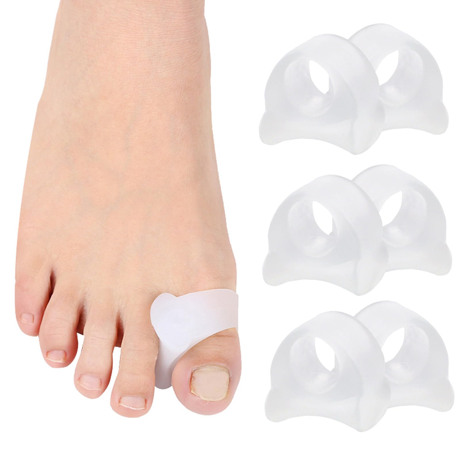 Misorita Toe Separators to Correct Your Toes 12 Pcs, Big Toe Spacers for Overlapping Toes Bunions Hammer Toe Relaxation Restore Toes to Their Original Shape, Toe Straighteners Toe Support