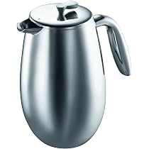 Carafe Isotherme Bistro Bodum 1,1 L - Blanc - Garde Chaud 6h, Froid 12h - Couvercle Bouton Poussoir