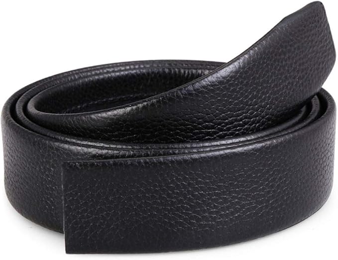 Belt, Leather Without Buckle Belt, Automatic Buckle Leather Belt Width