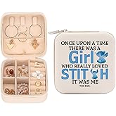 LONGXIN Cartoon Lover Gift, Cute Cartoon Themed Jewelry Case, Small Jewelry Box Organizer