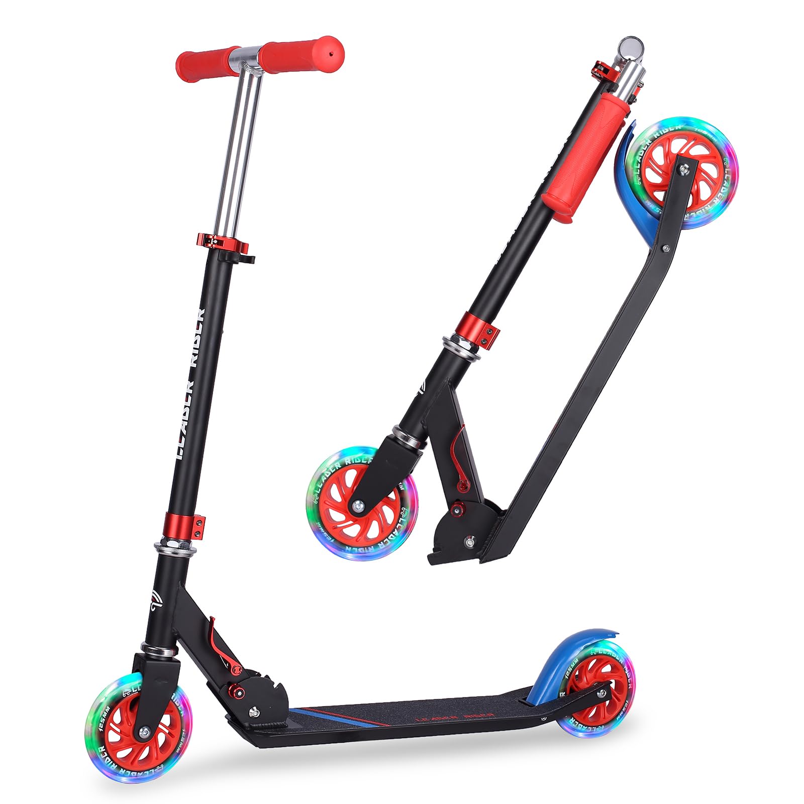Photo 1 of ****It is used, it is missing a piece and it is not known if it is 100% functional. DOES NOT HAVE LED WHEELS****Kick Scooter - Collapsible Portable Kids Push Scooter - Lightweight Folding Design with High Visibility RGB Light Up LEDs on Wheels