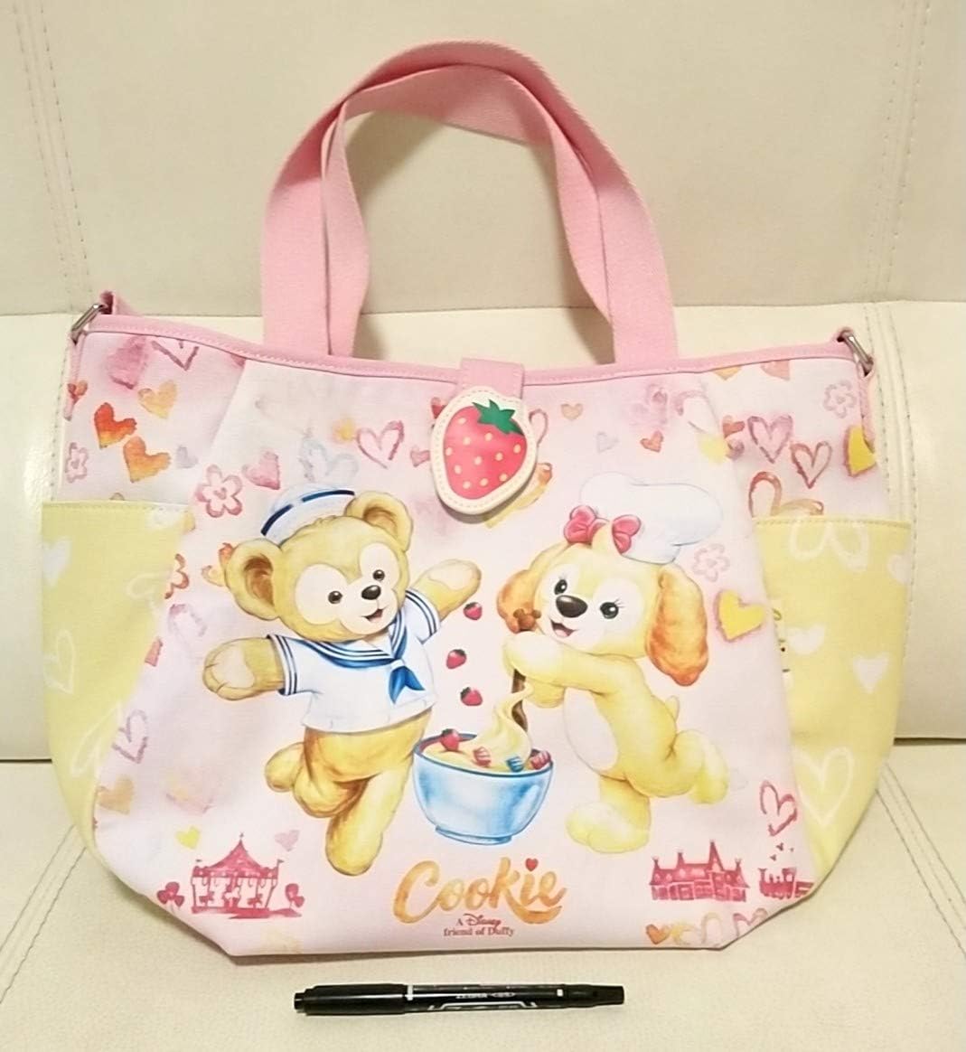 Amazon 香港ディズニーランド限定 ダッフィー クッキー 2wayショルダートート トートバッグ 大容量 いちご アニメ 萌えグッズ 通販