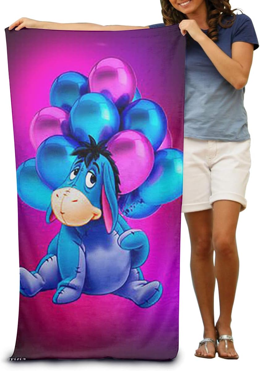 LCXYUJIN Winnie Eeyore On The Beach Cotton Beach Towel 31" X 51"inch