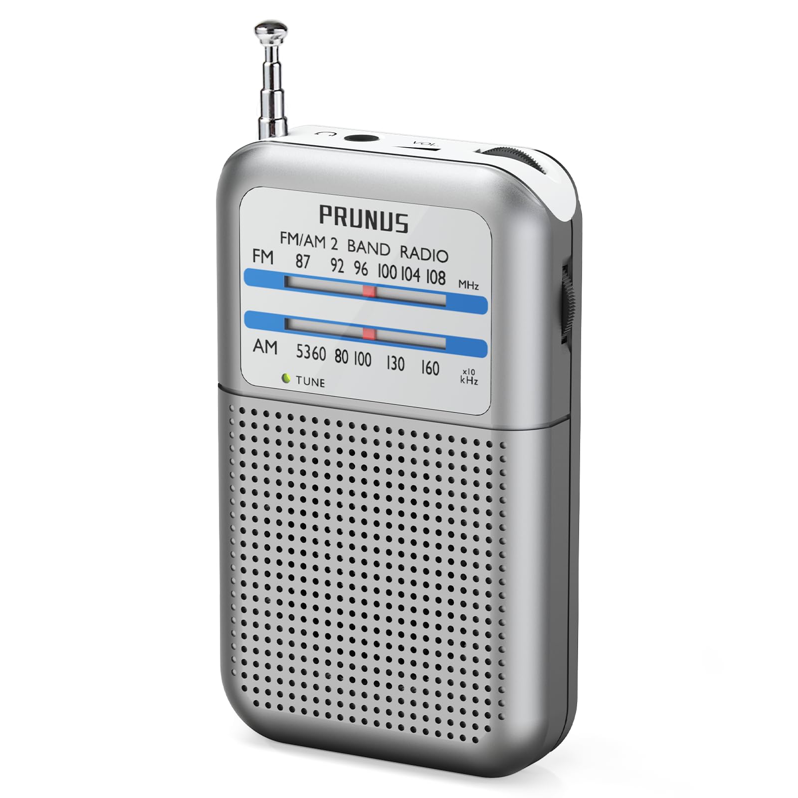Photo 1 of Pocket Battery AM FM Radio Portable, Mini Transistor Radio with Excellent Reception, Tuning Knob with Signal Indicator, AAA Battery Operated for ICE Storms&Walking, DE333 by PRUNUS