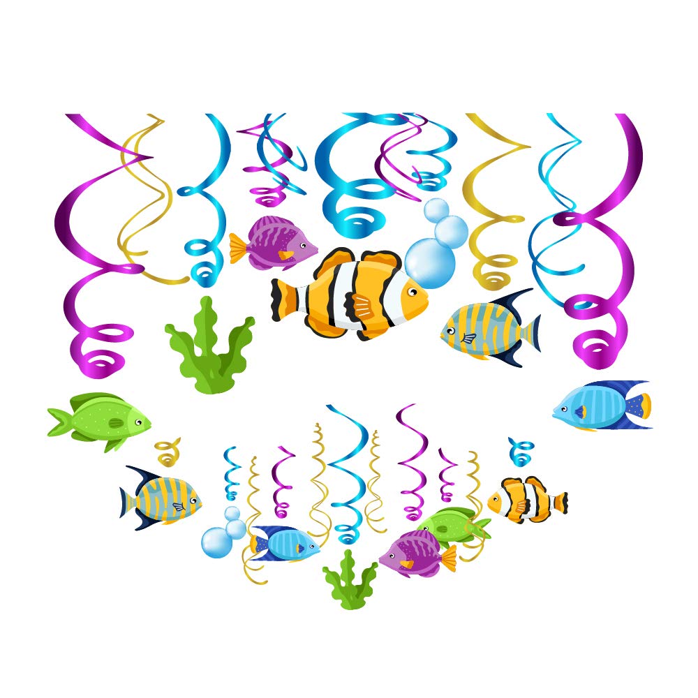 Cc Home Tropical Fish Party Decorations Dizzy Danglers Hanging