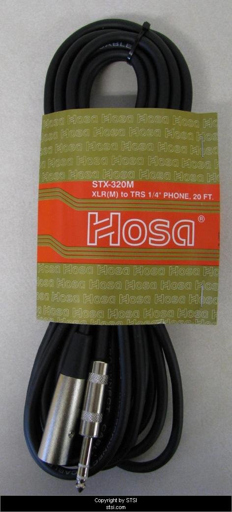 Hosa STX320M Pro Cable 6.3 MM TRS XLR3M