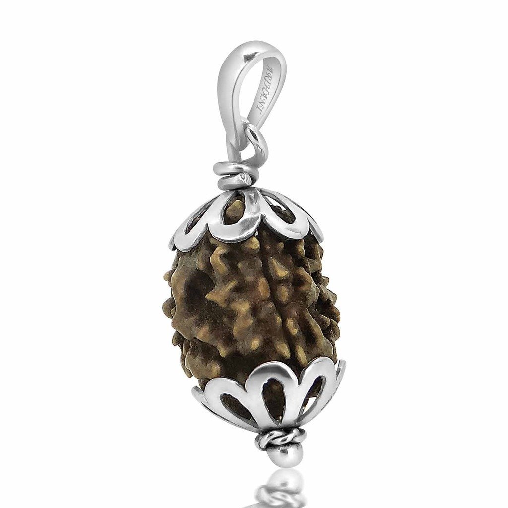 Arihant Gems & JewelsArihant Gems and Jewels® 3 Mukhi Rudraksha 925 Silver Pendent | Natural & Certified | Astrological Benefits | Unisex for Men & Women | Positive Energy