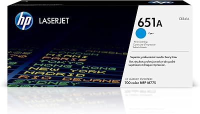 HP CE341A 651A Cyan Toner Cartridge Original LaserJet 16000 Pages