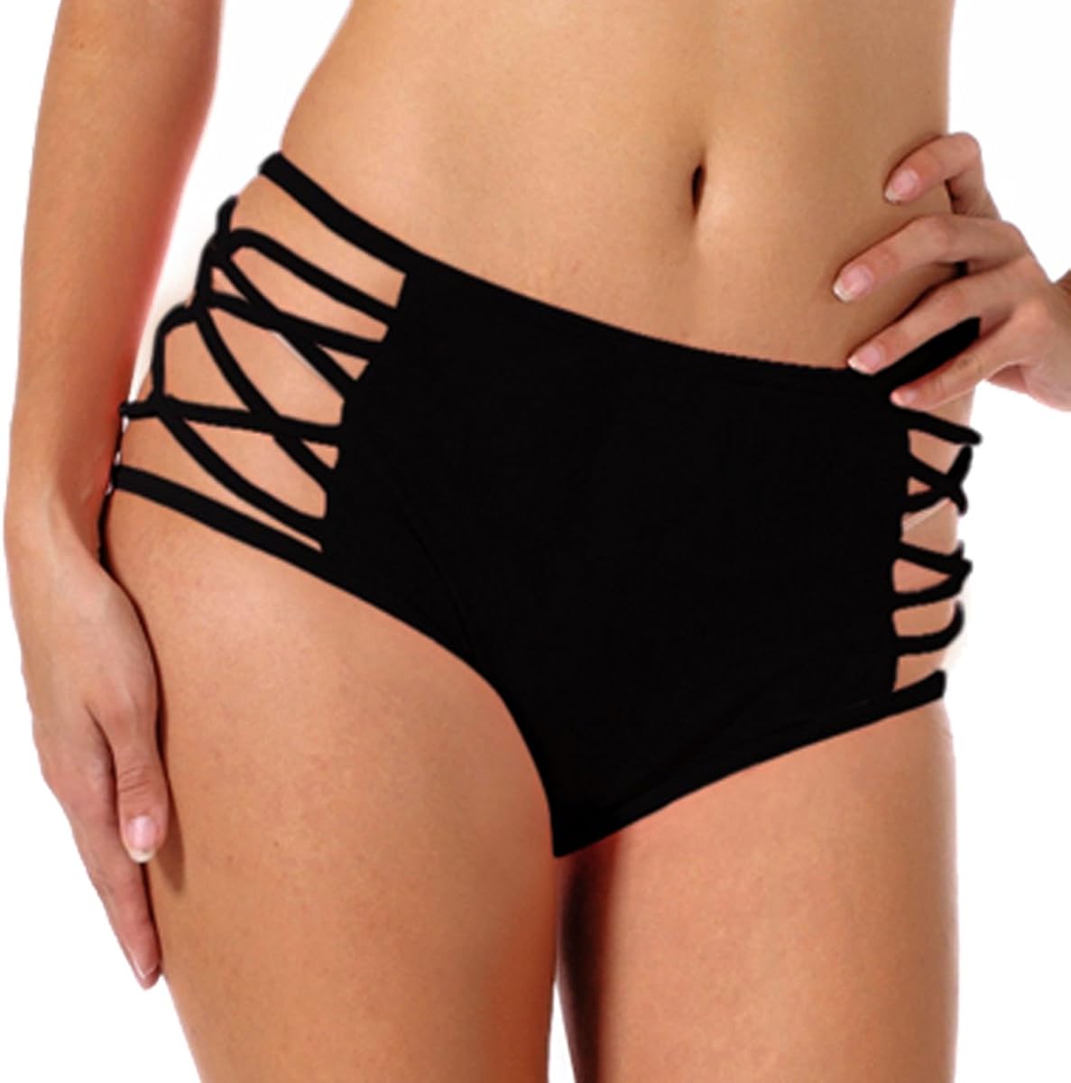 high waisted short bikini bottoms