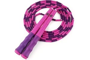 BUDDY LEE JUMP ROPES Buddy Lee New Beaded Jump Rope – Adjustable Skipping Rope for Kids & Adults – Durable, Tangle-Free Fitness Jump Rope with Ergonomic Handles for Cardio, Training & Outdoor Workouts