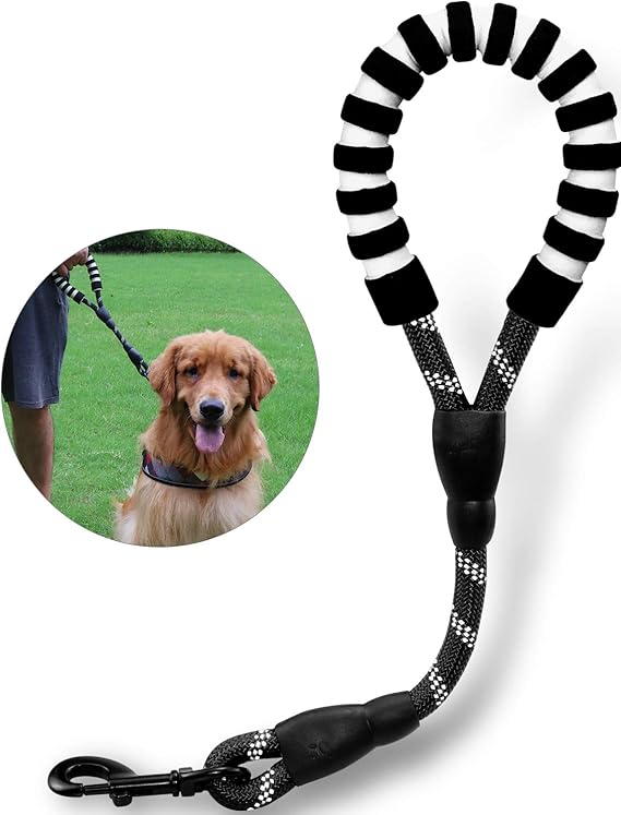 TagME Short Dog Lead,Dog Lead Traffic with Soft Padded Haddle