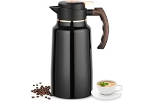 2L/70oz Thermal Coffee Carafe, Double-Walled Vacuum Insulated Stainless Steel Coffee Carafe for Keeping Hot & Cold Liquids In
