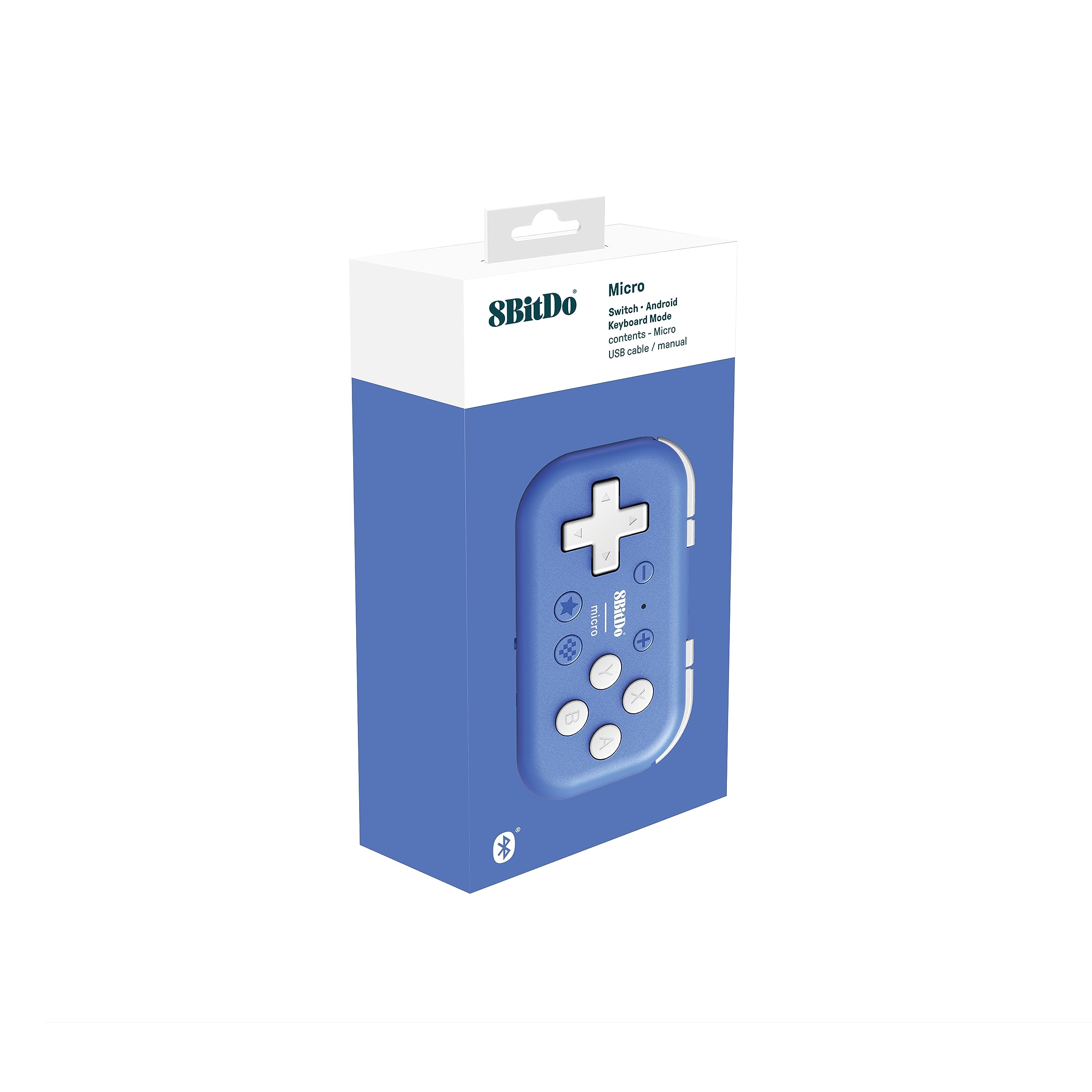 8Bitdo Micro Bluetooth Gamepad Pocket-sized Mini Controller for Switch, Android, and Raspberry Pi, Support Keyboard Mode (Blue) 6