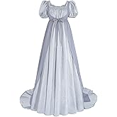 NSPSTT Regency Dresses for Women Floor-Length Regency Empire Waist Costume Tea Party Dress Victorian Ball Gown 3 Piece Set