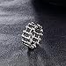 Denvosi Stainless Steel Ring Simple Bike Chain Punk and Rock Biker Ring for Men Size 9
