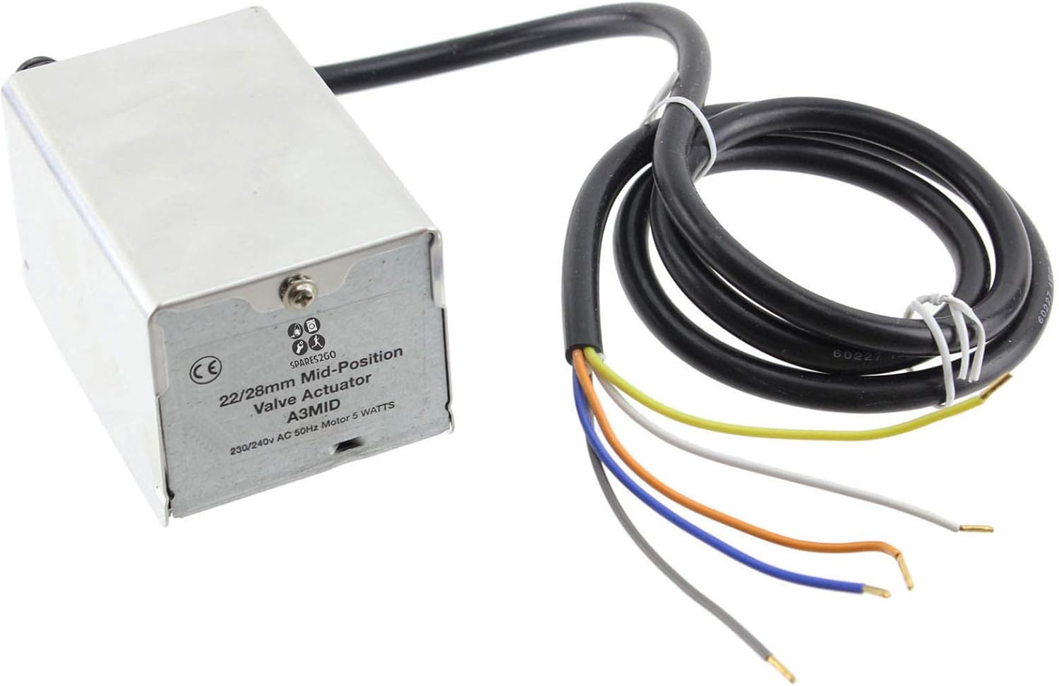 Spares2go 22mm / 28mm Motorised Mid Position 3 Port Valve Actuator for