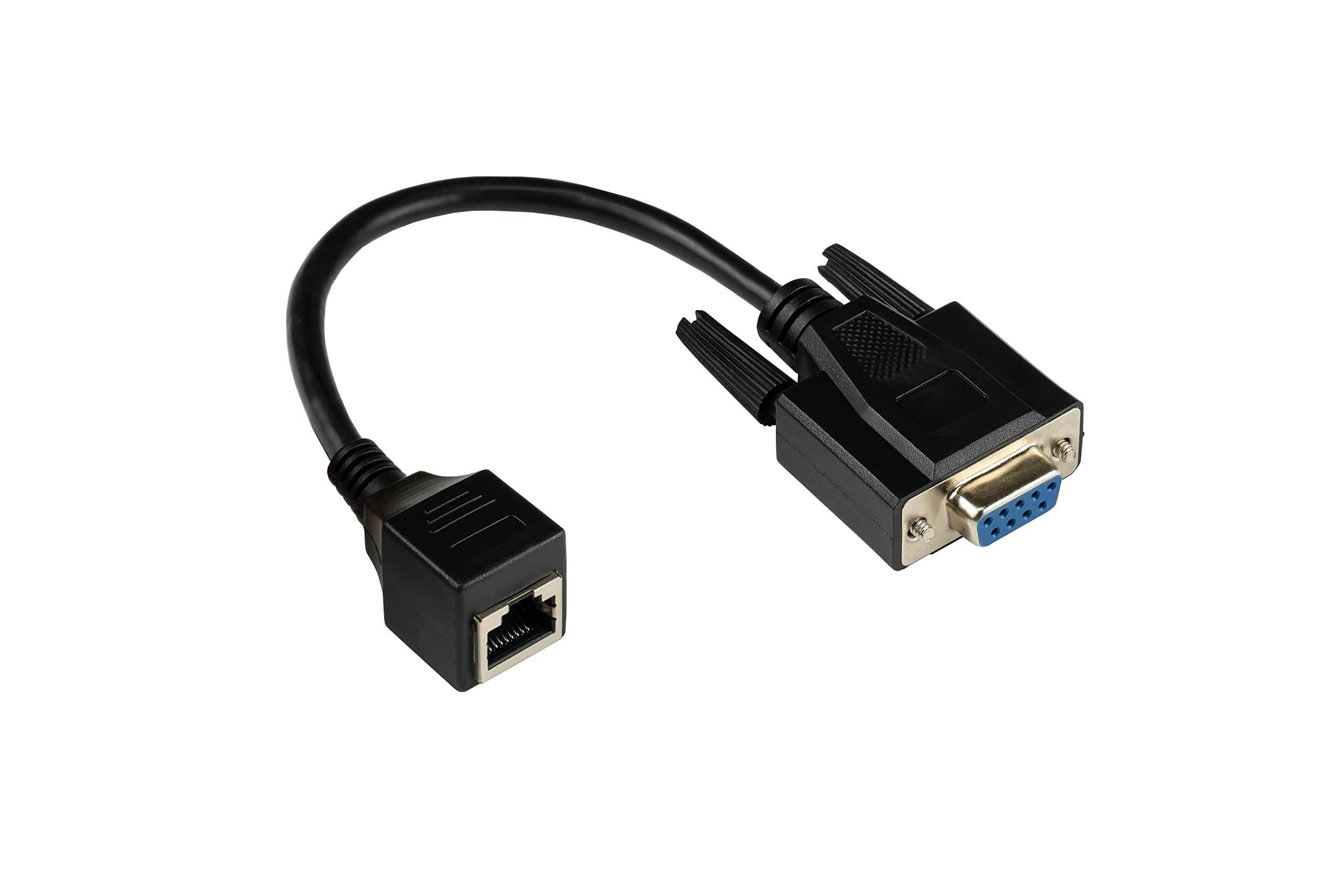 Good Connections Adaptor Cable RJ45 Female to RS232 Serial D-SUB 9-Pin Female 1:1 Configuration 10 cm Black