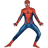 Men's Spider-Man Halloween Costume | Adult Superhero Suit Bodysuit with Mask Sublimated Graphics Large