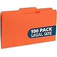 Amazon.com : Blue Summit Supplies Orange File Folders, 1/3 Cut Tab ...