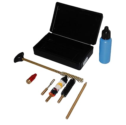 Flachberg Waffenpflegeset 9mm Luger/ 38 Special / 357 Magnum Waffenreinigungsset Laufreiniger Putzstock mit 1/8 Zoll Pocket S