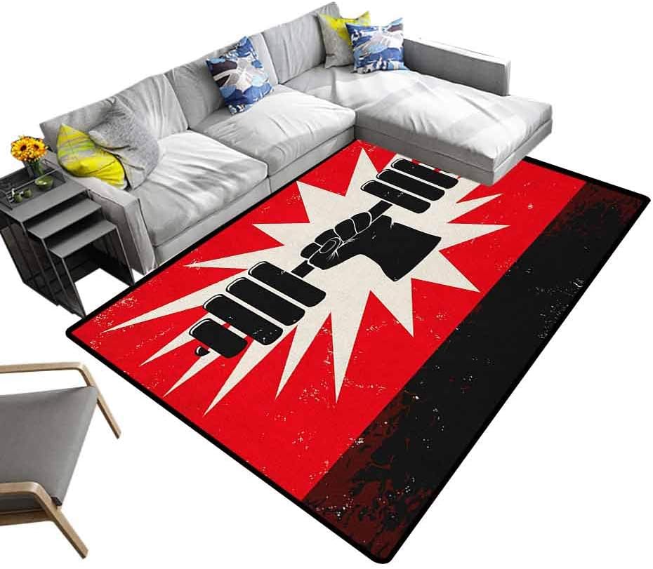 AntiSkid Area Rug Fitness, Premium Non Slip Rug Display of