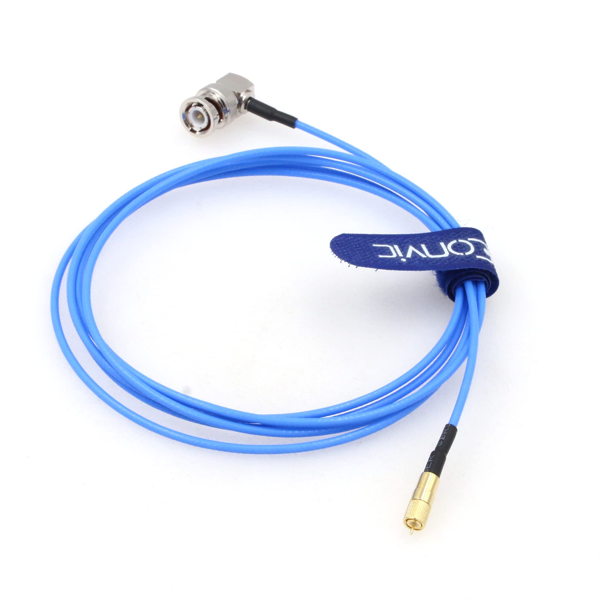 Eonvic Microdot M5 to BNC Male Vibration Acceleration Sensor Cable Low Noise 10-32UNF Signal Cable (Right Angle BNC-Straight M5, 3M)