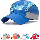 LLmoway Breathable Kids Sun Protection Ball Cap Quick Dry UPF50 Lightweight Mesh Sports Hats for Boys Summer Running Beach